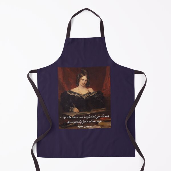 Item preview, Mary shelley portrait and quote: My education was neglected, yet I was passionately fond of reading. designed and sold by artbleed.