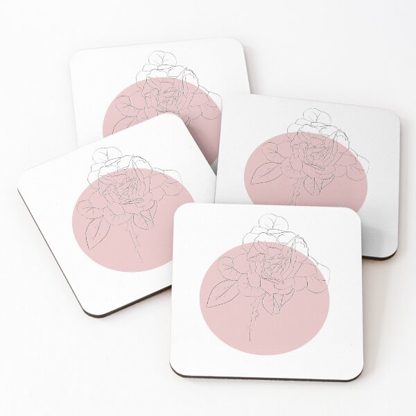 Item preview, Minimalist Rose flower line art designed and sold by JuniperWild.