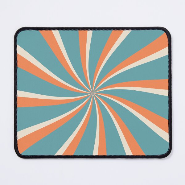Item preview, Orange, beige and blue retro style sun rays designed and sold by BattaAnastasia.