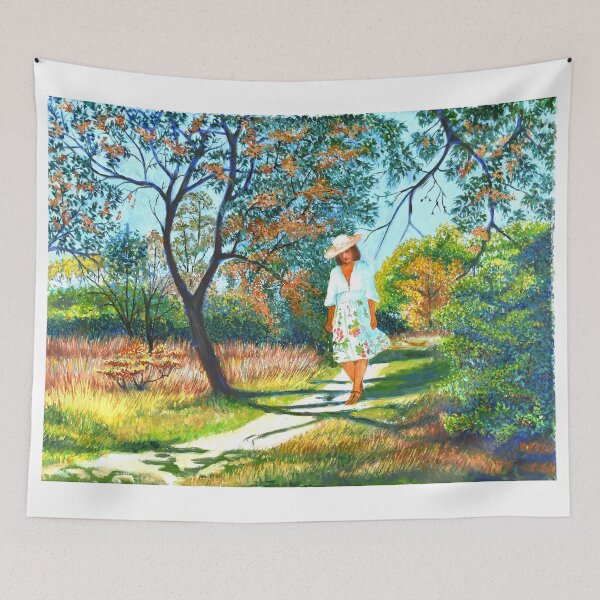 Item preview, Woman girl walking in park zen yoga buddhism designed and sold by Fantasyart123.