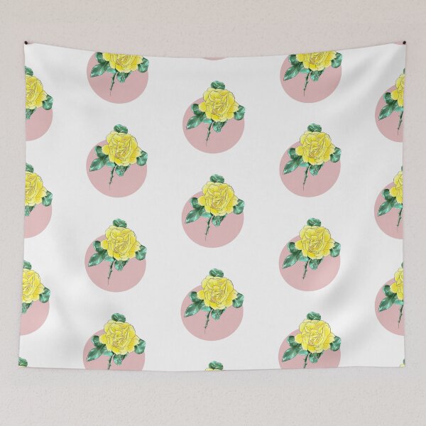 Item preview, Copy of Minimalist yellow Rose flower line art designed and sold by JuniperWild.
