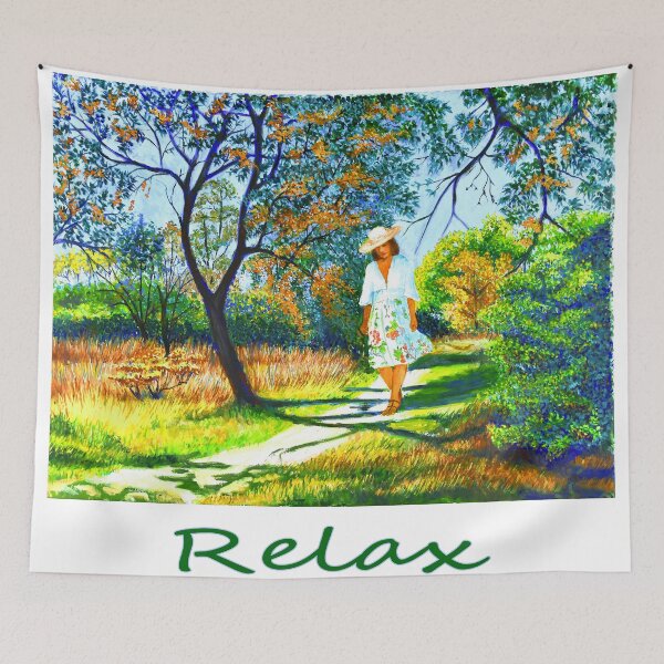Item preview, Woman girl walking in park zen yoga buddhism designed and sold by Fantasyart123.