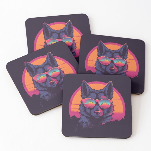 Item preview, Synthwave Wolf Head  designed and sold by cetakulang.
