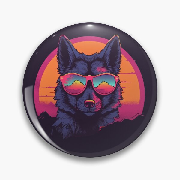 Item preview, Synthwave Wolf Head  designed and sold by cetakulang.