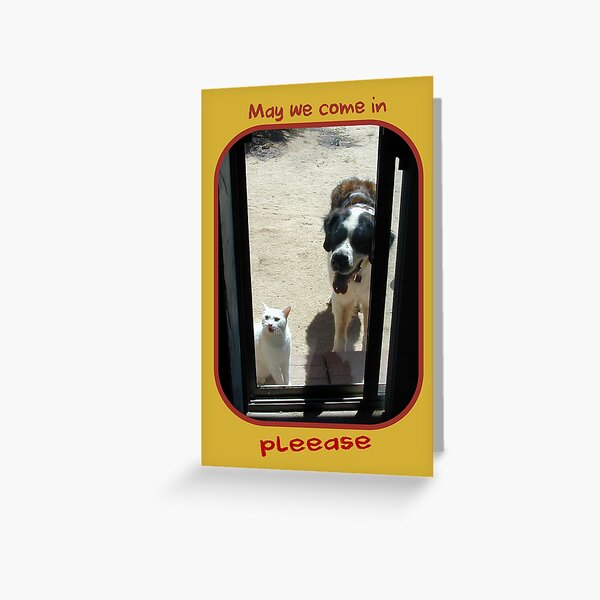 May we come in, PLEEASE Greeting Card