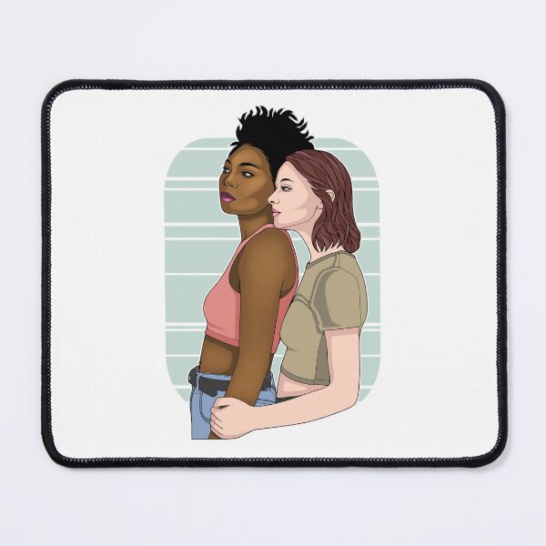 Item preview, Interracial Lesbian Couple Hug (Pride Month Edition) designed and sold by ObsidianDaz.