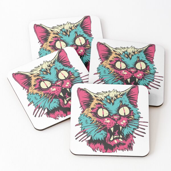 Item preview, Horror Scary Retro Vintage Zombie Cat designed and sold by ScaryTeddybear.