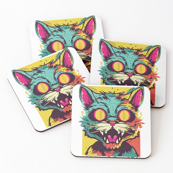 Item preview, Copy of Horror Scary Retro Vintage Zombie Cat designed and sold by ScaryTeddybear.