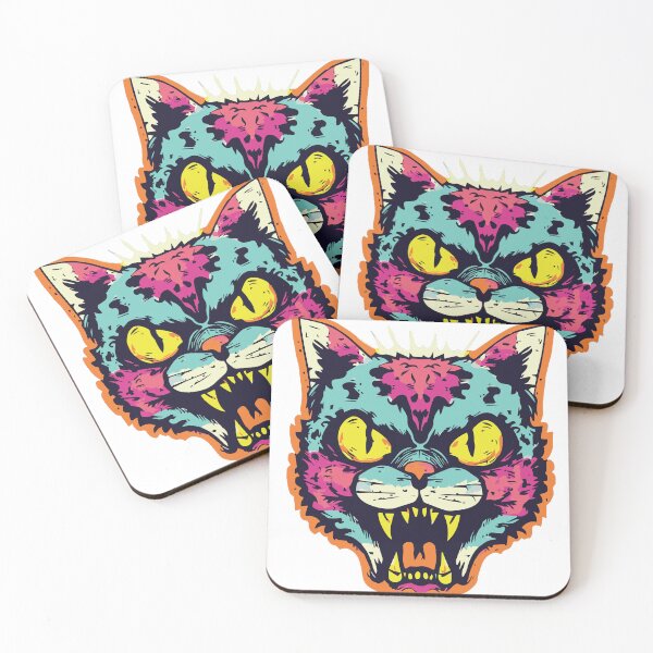 Item preview, Horror Scary Retro Vintage Zombie Cat designed and sold by ScaryTeddybear.