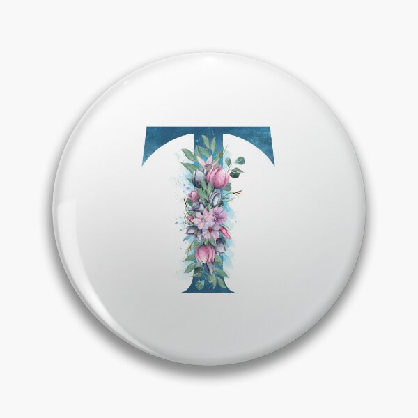 Item preview, Letter T Initial Or Monogram With Watercolor Flowers designed and sold by KreativniUm.