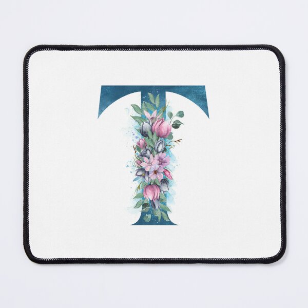 Item preview, Letter T Initial Or Monogram With Watercolor Flowers designed and sold by KreativniUm.