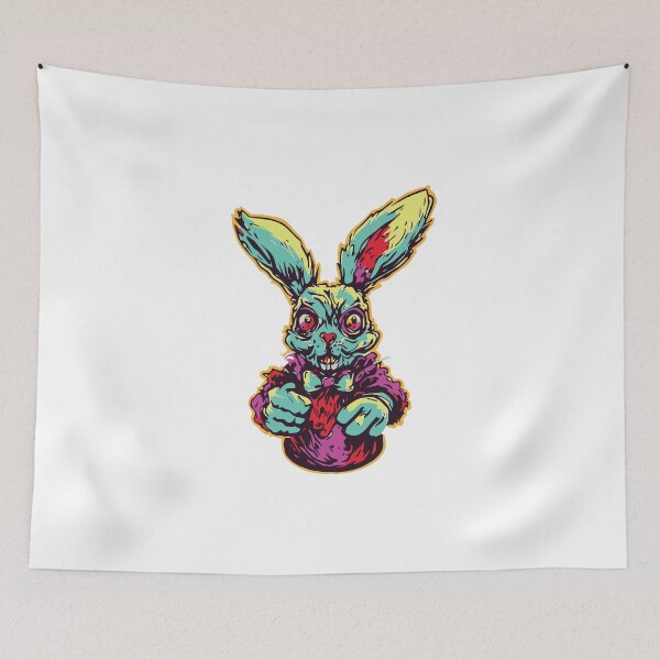 Item preview, Horror Scary Retro Vintage Zombie Bunny designed and sold by ScaryTeddybear.