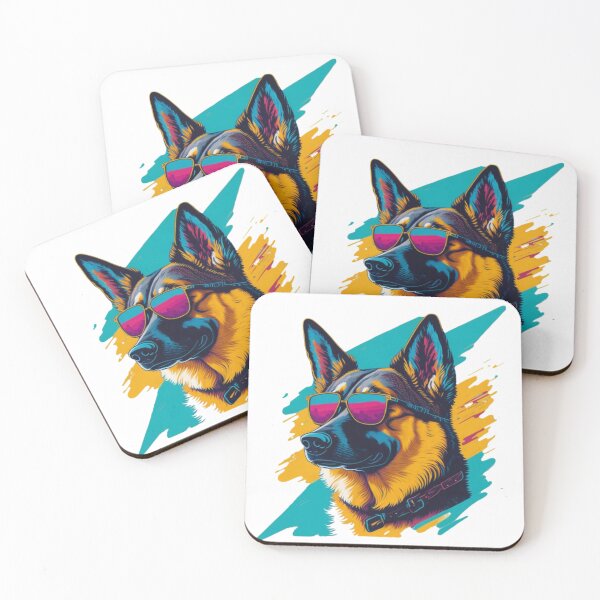 Item preview, Retro German Shepherd with Sunglasses designed and sold by AccendoStore.