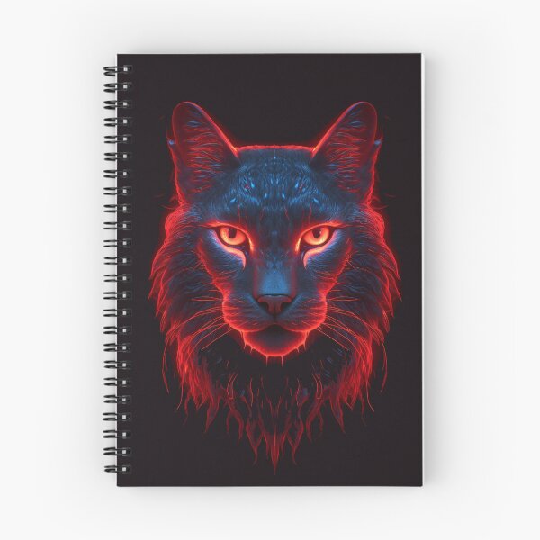 Item preview, Cat with neon outline and glowing eyes designed and sold by innazimovec.