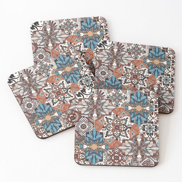 Item preview, Copy of Floral tile pattern (darker) designed and sold by Nh-art-planet.