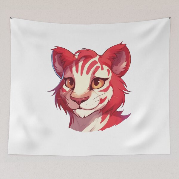 Item preview, Red Furry Tiger designed and sold by FurryKingdom.