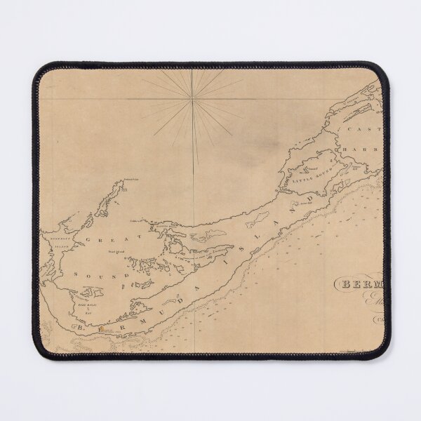 Item preview, Vintage Bermuda Map (1827) designed and sold by BravuraMedia.