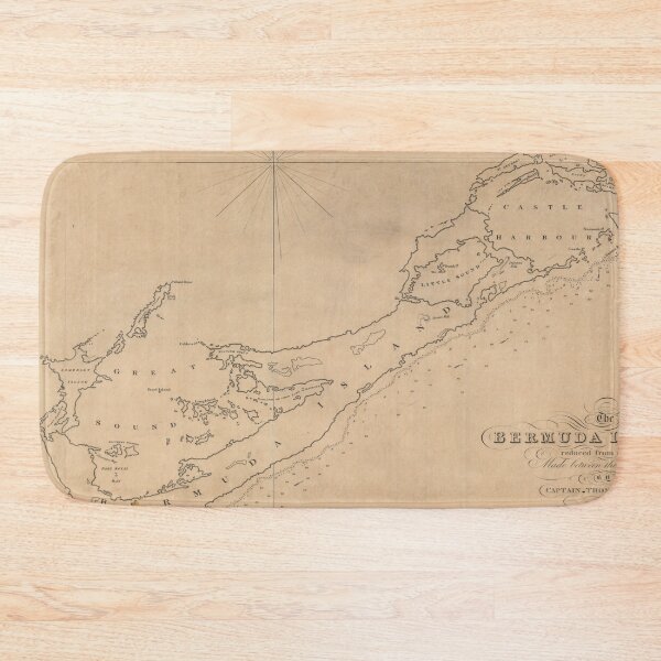 Item preview, Vintage Bermuda Map (1827) designed and sold by BravuraMedia.
