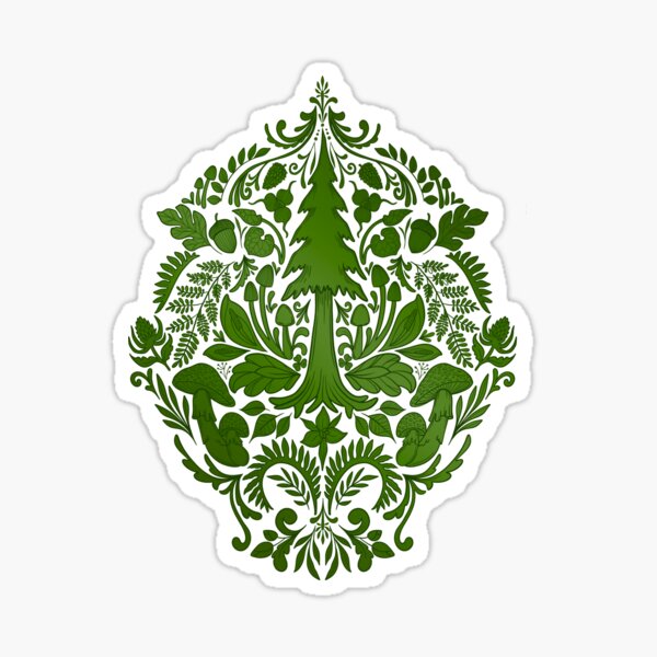 Item preview, Woodland Damask designed and sold by CattGDesigns.