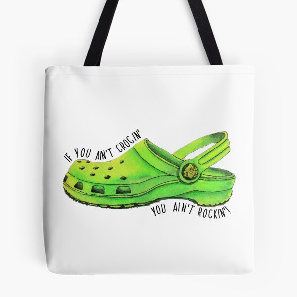 Item preview, Green if You Ain't Crocin' You Ain't Rockin' | Watercolor Illustration  designed and sold by InnayaDusha.