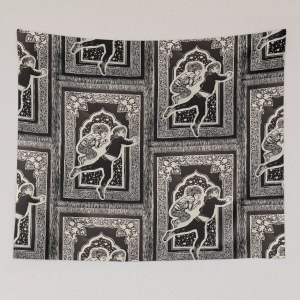 Item preview, Child's Pose Woodblock Print designed and sold by TinaNadeemArt.