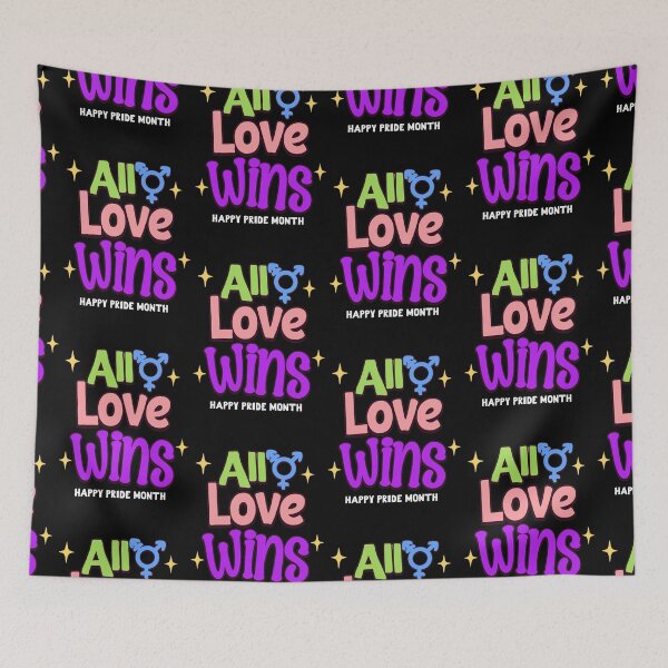 Item preview, All Love Wins, Love Always Wins, Happy Pride Month designed and sold by SportyDogShop.