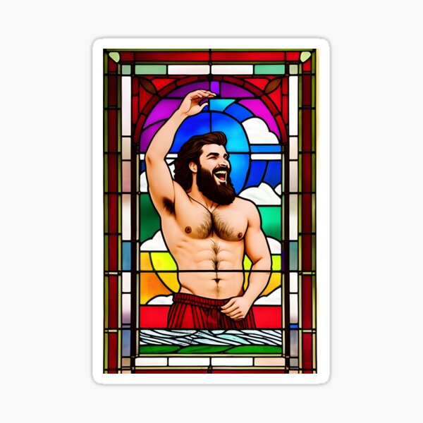 Item preview, Holy Homosexuality! Stained glass pride theme designed and sold by YassBro.