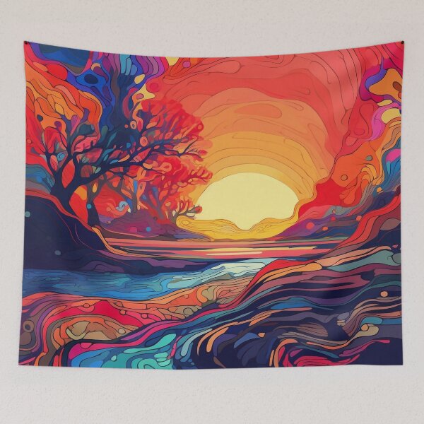 Item preview, Psychedelic Abstract Art Inspired By Nature: Euphoric Hues designed and sold by OdysseyArtworks.