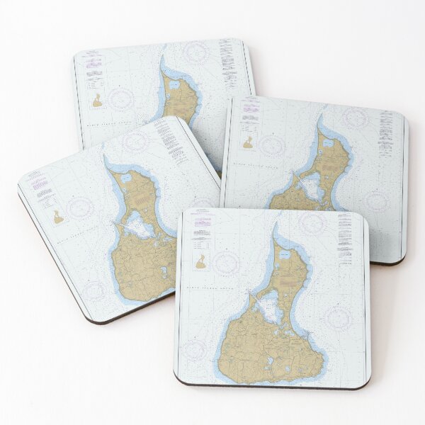 Item preview, Block Island RI Map (1996) Rhode Island Outer Lands Isle Atlas designed and sold by BravuraMedia.