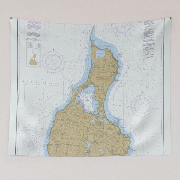 Item preview, Block Island RI Map (1996) Rhode Island Outer Lands Isle Atlas designed and sold by BravuraMedia.