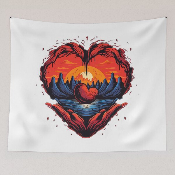 Item preview, red heart and hand designed and sold by Picture-Art.