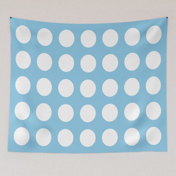 Item preview, WHITE and BABY BLUE Symmetrical  POLKA DOTS  designed and sold by RachelMacht.