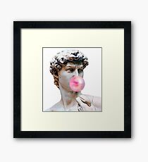 Bubblegum Statue Framed Print