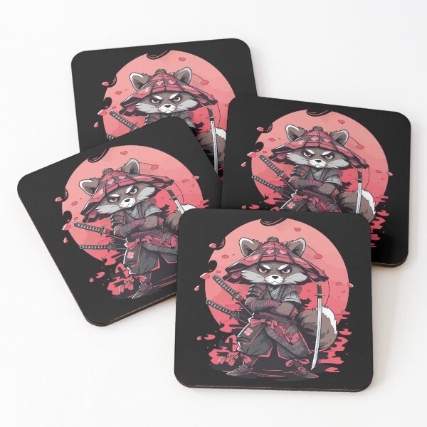 Item preview, Kawaii Samurai raccoon designed and sold by FurFashion.