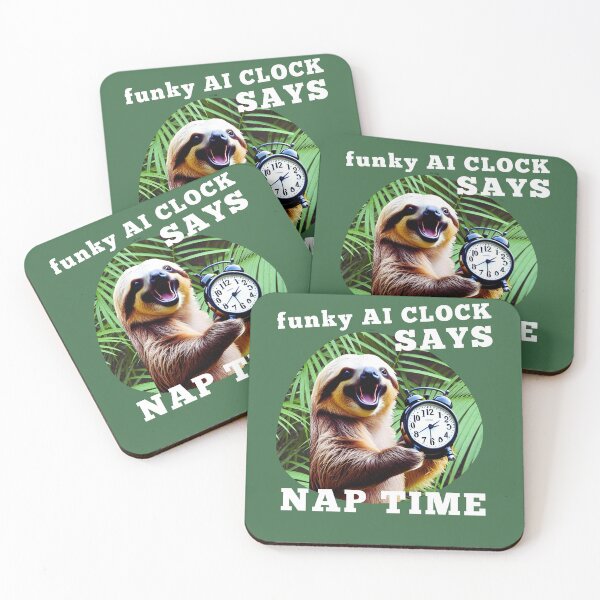 Item preview, Funky sloth AI clock designed and sold by rocklegends99.