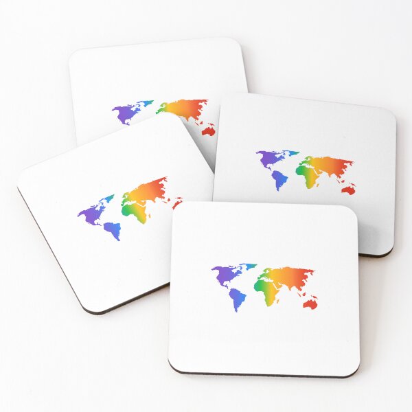Item preview, Rainbow world map designed and sold by Inspirationmotivation.
