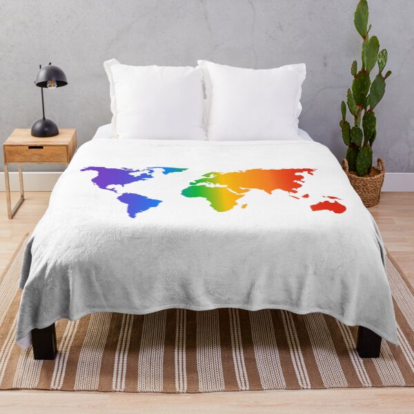 Item preview, Rainbow world map designed and sold by Inspirationmotivation.