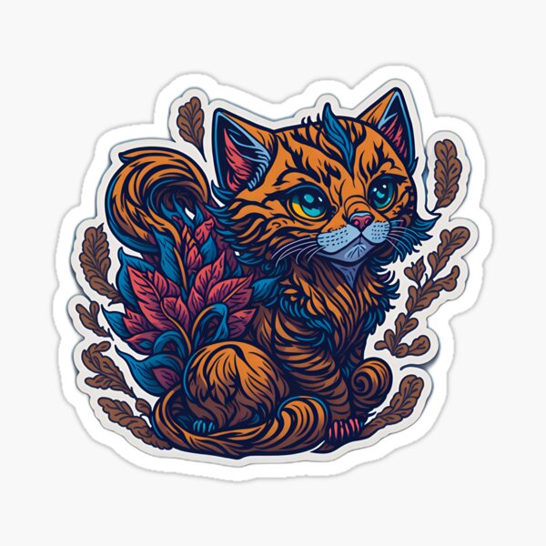Item preview, Cool Kitten 38 Sticker designed and sold by GalamsGallery.