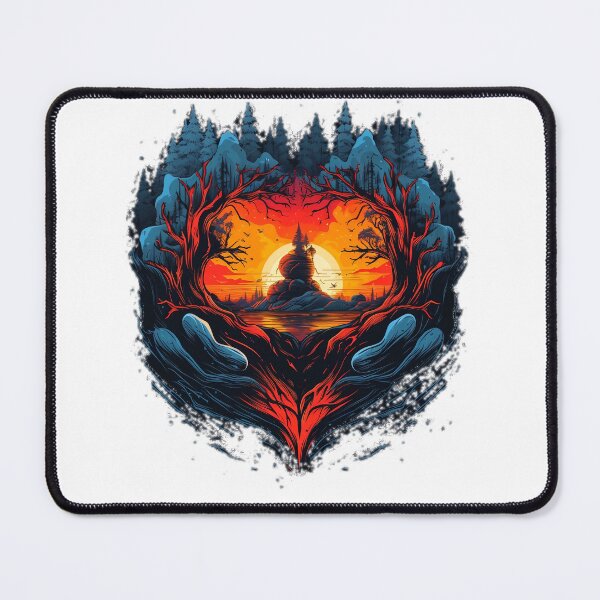 Item preview, heart shape forest with sundown designed and sold by Picture-Art.