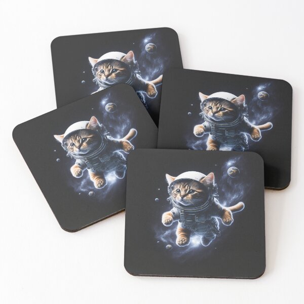 Item preview, Cat in astronaut suit in space designed and sold by AccendoStore.