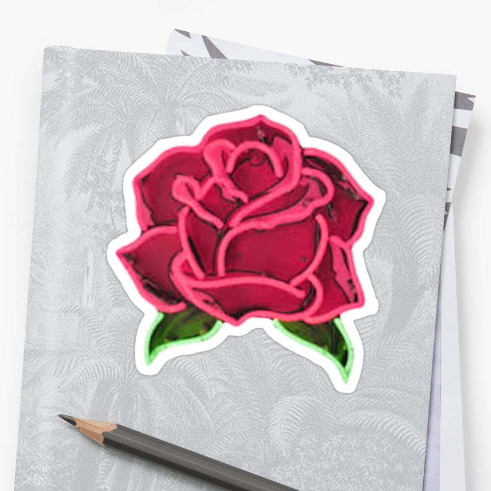 "Aesthetic Glow Roses" Stickers by xxxLemonade™ Designs ...