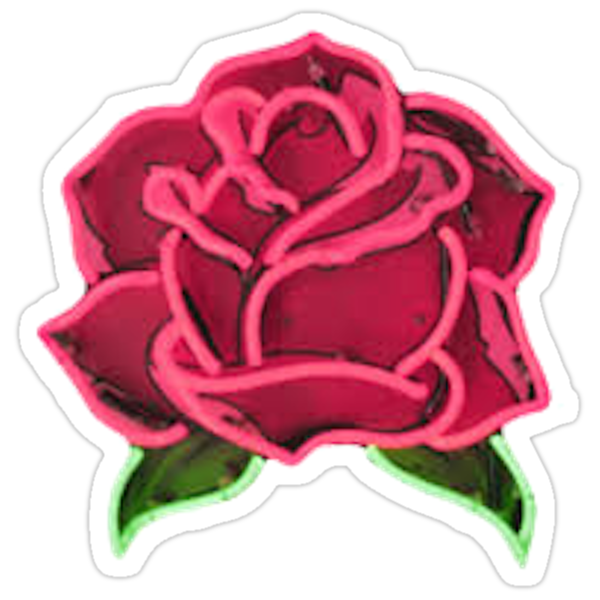  Aesthetic  Glow Roses  Stickers  by xxxLemonade  Designs 