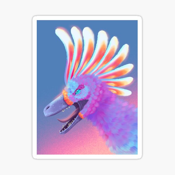 Pyroraptor | Feathered Dinosaur Paleoart Sticker