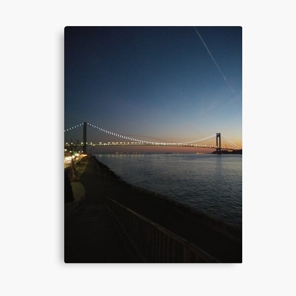 Sunset, Night, Water, Bridge Canvas Print