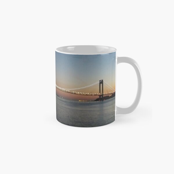 Sunset, Night, Water, Bridge Classic Mug
