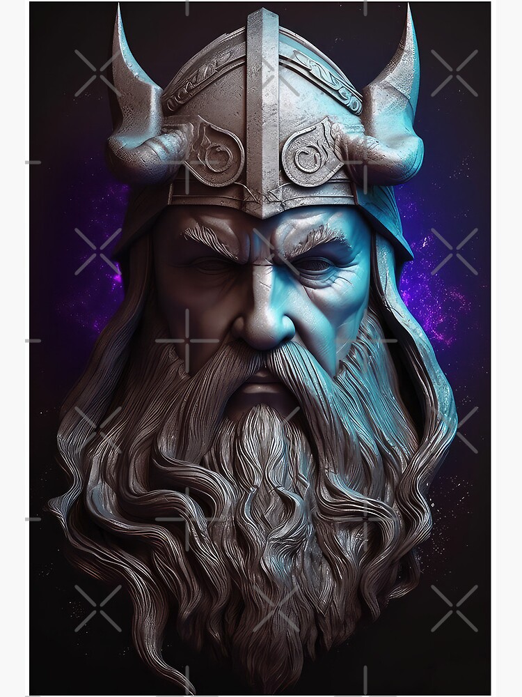 Odin's Wisdom - Realm of All-Father, the Norse God Sticker for Sale by  KamilMalinowski