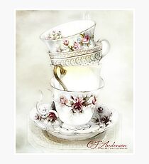 Stacked Teacups Photographic Print