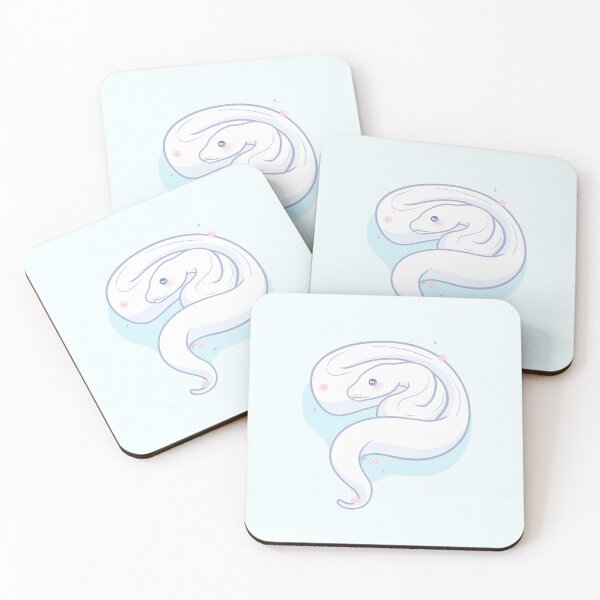 Item preview, Blue-Eyed Leucistic Ball Python Original Illustration designed and sold by anacecilia.