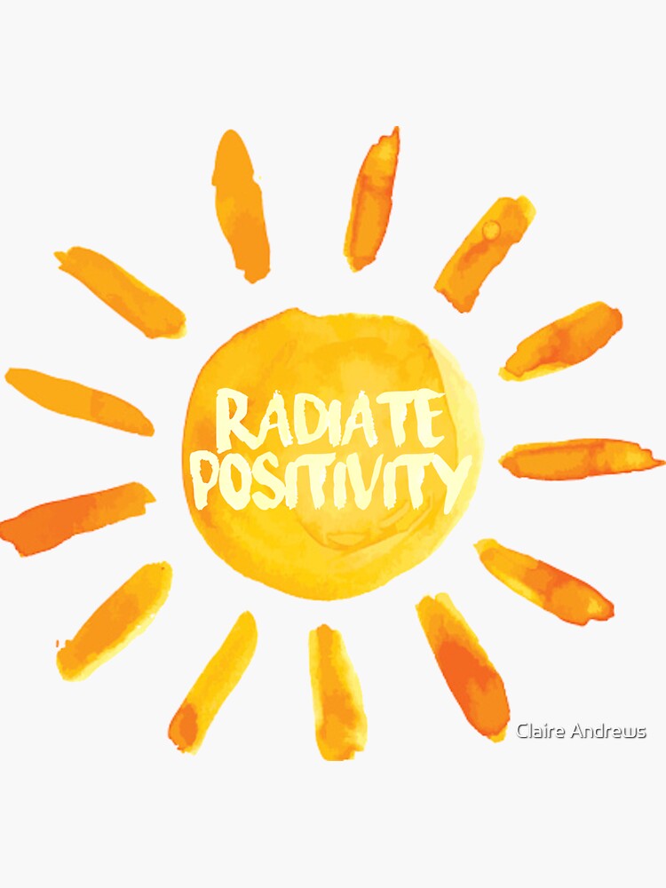 Strahlen Sie Positivität Sun Painted Sticker von Claireandrewss