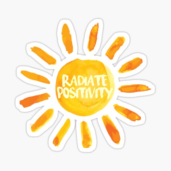 Radiate Positivity Sun Painted Sticker Sticker